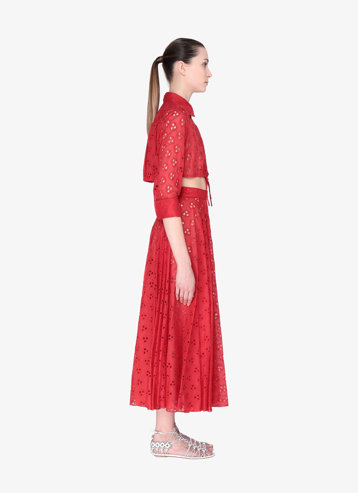 Chemise En Coton ALAÏA ÉCARLATE CHEMISE EN COTON